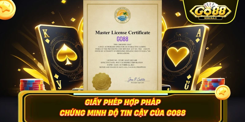 Giấy phép hợp pháp chứng minh độ tin cậy của Go88